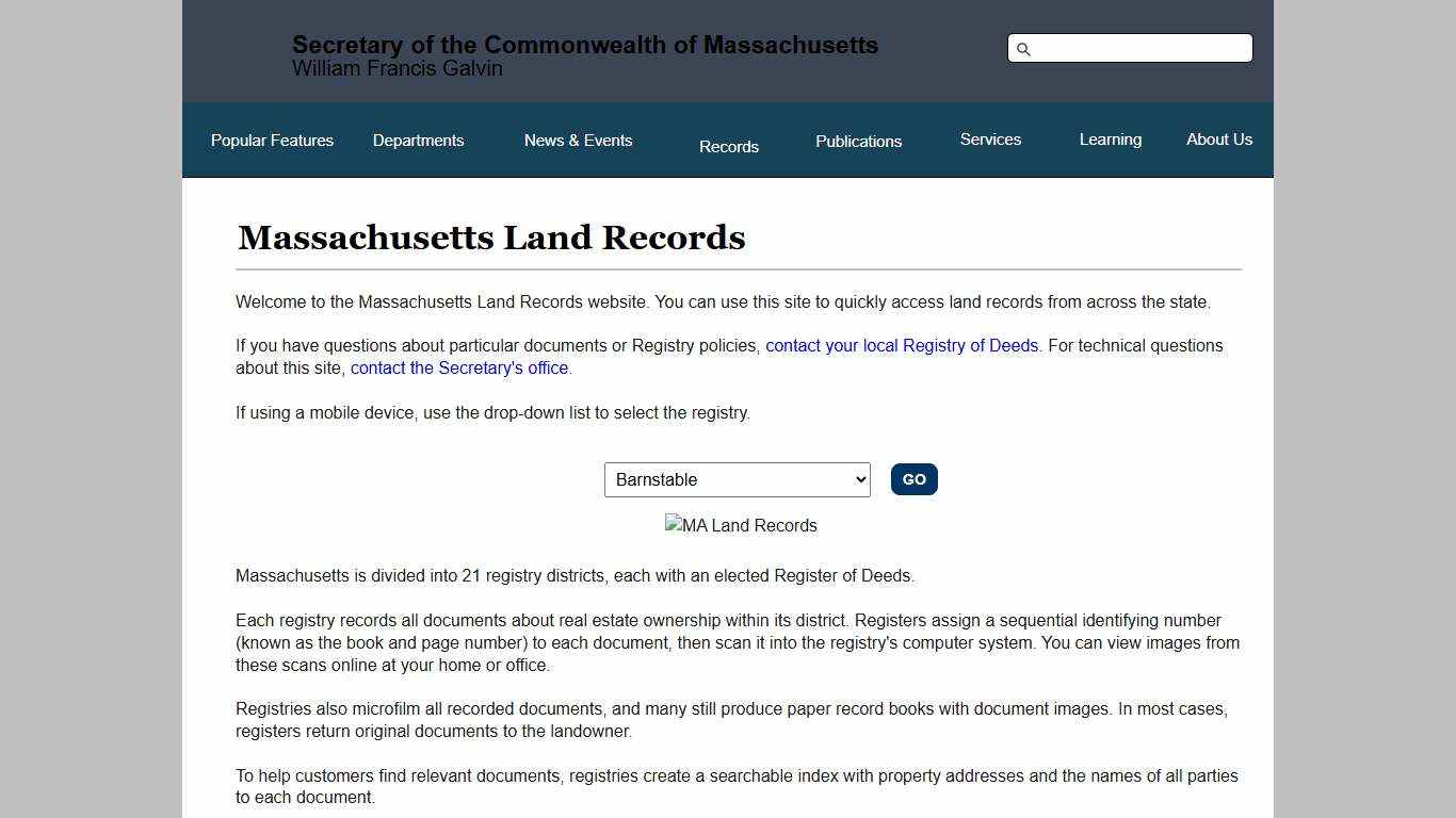 Secretary of the Commonwealth of Massachusetts