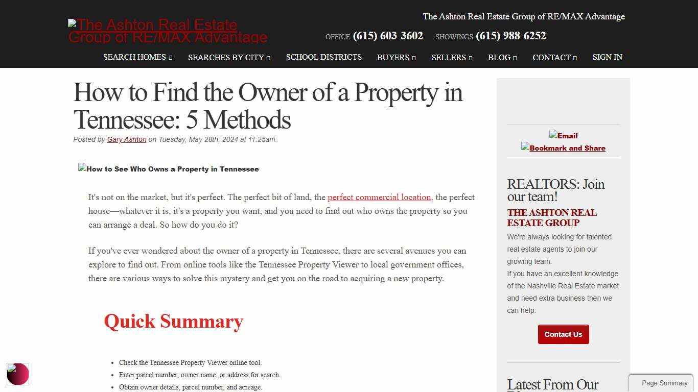 How to Find the Owner of a Property in Tennessee: 5 Methods