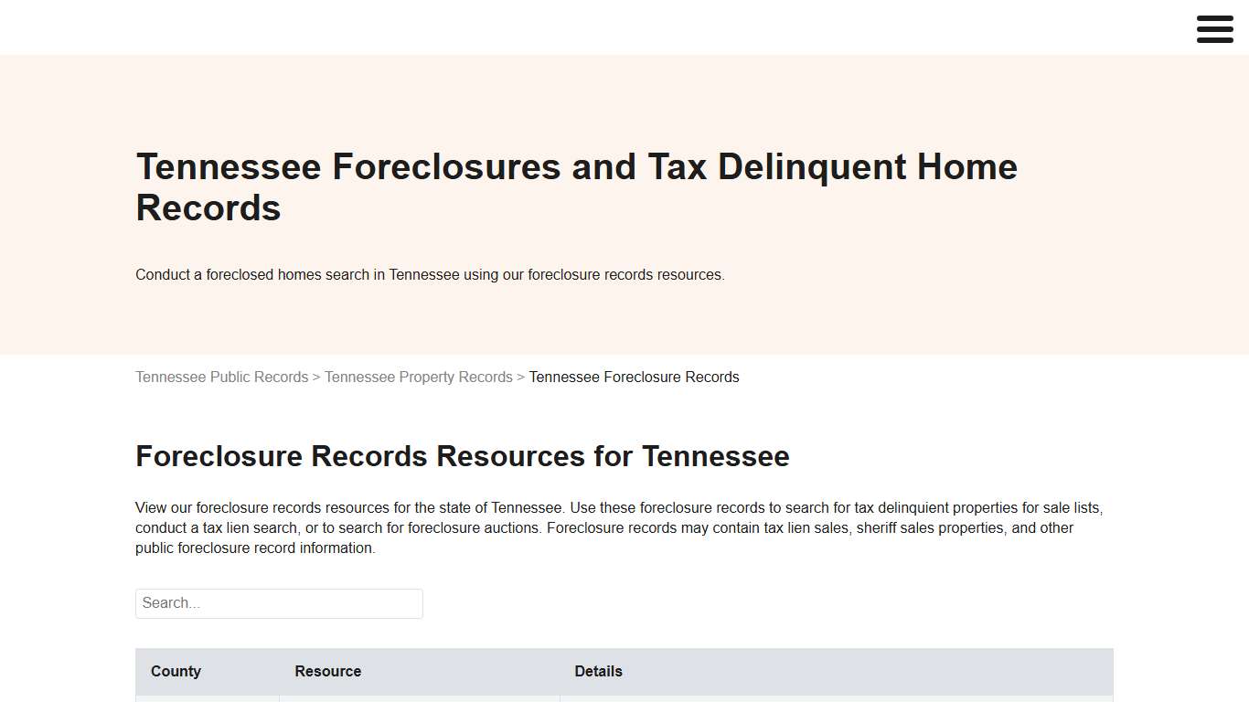 Tax Delinquent Properties For Sale List Tennessee | Public Records